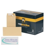 New Guardian Envelopes Heavyweight Pocket Peel & Seal 130gsm DL 220x110mm Manilla Ref E26503 [Pack 500]