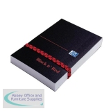 Black n Red Notebook Poly Casebound 90gsm Plain 192pg A7 Ref 100080540 [Pack 10]