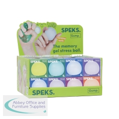 Speks Gump Original Memory Gel Stress Ball Assorted (Pack of 48) Gump48MixDisp