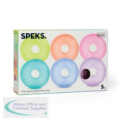 Speks Mini Gump Memory Gel Stress Ball Loop Assorted (Pack of 6) GumpMini6Loop