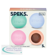 Speks Mini Gump Memory Gel Stress Ball Assorted (Pack of 4) GumpMini4Prism