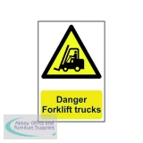 Spectrum Safety Sign Danger Forklift Trucks PVC 200x300mm 954