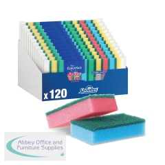 Spontex Sponge Scourer x10 Scourers (Pack of 12) 19400209