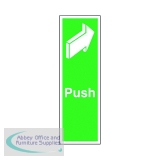 Safety Sign Push 150x50mm Self-Adhesive (Universal symbol and colour scheme) FX05512S