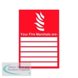 Safety Sign Your Fire Marshals A4 PVC FR09850R