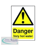 Safety Sign Danger Very Hot Water 75x50mm Self-Adhesive HA17343S