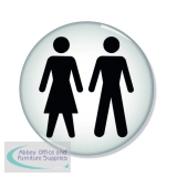 Domed Sign Women and Men Symbol 60mm RDS3