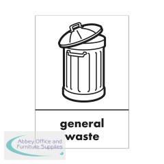 A5 Sign Self Adhesive General Waste (Pack of 5) Y7321004