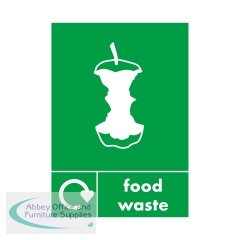 A5 Sign Self Adhesive Food Waste (Pack of 5) Y7321010