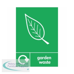 A5 Sign Self Adhesive Garden Waste (Pack of 5) Y7321011