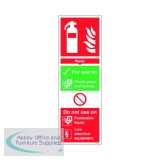 Safety Sign Fire Extinguisher Water 300x100mm PVC F100/R