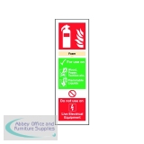 Safety Sign Fire Extinguisher Foam 300x100mm Self-Adhesive F202/S