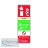 Safety Sign Fire Extinguisher Foam 300x100mm PVC F102/R