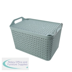 Strata Large Urban Store Basket with Lid 24 Litre Green XW124-LPG-VW