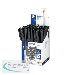 Staedtler Stick 430 Ballpoint Pens in CDU Black (Pack of 50) 430 M-9CP5