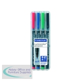 Staedtler Lumocolour Universal Pen Permanent Medium Assorted (4 Pack) 317-WP4