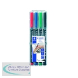 Staedtler Lumocolour Universal Pen Permanent Fine Assorted (4 Pack) 318-WP4