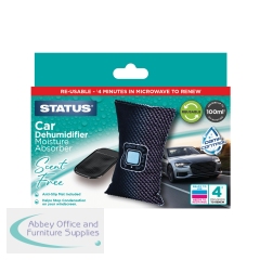 Status Scent Free Reusable Car Dehumidifier Black DEHUMIDCARSF1