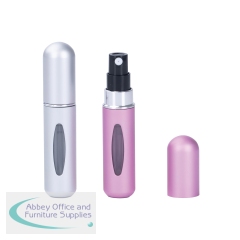 Status Travel Perfume Atomisers Silver/Rose Pink (Pack of 2) SPERFATOM2