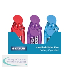 Status 2.5in Handheld Fan CDU Assorted (Pack of 12) MIXCHHFANSX12