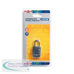 Status Three-Digit Combination Travel Padlock (5 Pack) SCPLOCK1PK5