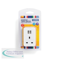 Status European USB Travel Adaptor (3 Pack) S2USBPTEURO1PK3