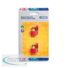 Status Brass Travel Padlock with Key (5 Pack) SPCPLOCK2PK5
