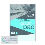 Silvine Graph Pad 1/5/10mm 50 Sheets A4 A4GP1510