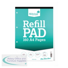Silvine Refill Pad 160 Pages Ruled Dot Grid A4 Teal (Pack of 6) A4RPD