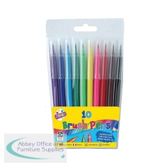 Artbox Quality Brush Fibre Pens Assorted x10 (Pack of 12) 1093