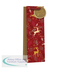 Christmas Reindeer Bottle Gift Bag (Pack of 6) X9310A/FSC