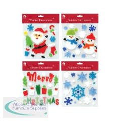 Christmas Home Decoration Window Gels Square (Pack of 24) X9882A