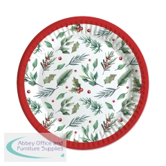 Traditional Christmas Party Paper Plates x6 (Pack of 12) X9979B