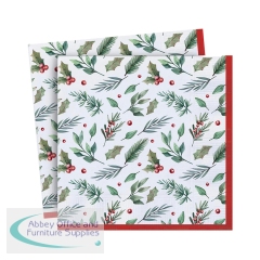 Traditional Christmas Party Paper Napkins x20 (Pack of 12) X9981B