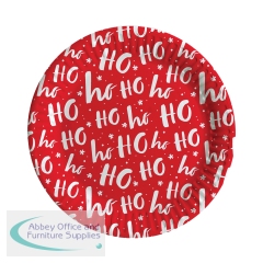 Contemporary Christmas Party Paper Plates x6 (Pack of 12) X9983B