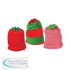 Christmas Plush Elf Sacks and Bells Set Assorted (Pack of 24) X9991B