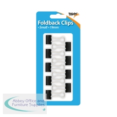 Tiger Fold Back Clips 19mm Small x9 Clips (Pack of 12) 302004