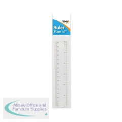 Tiger 15cm Ruler Clear Hang Pack (Pack of 12) 15016873010342