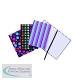 A6 Fashion Assorted Feint Ruled Casebound Notebooks (10 Pack) 301642