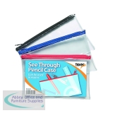 See Through Pencil Case 200 x 125mm (12 Pack) 300794