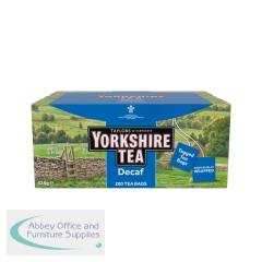 Yorkshire Tea Decaffeinated Tagged And Enveloped Bags (Pack of 200) 1343