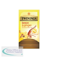 Twinings Lemon and Ginger Fruit Infusion Tea Bags (Pack of 20) F09613