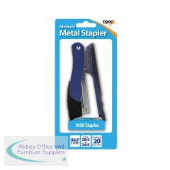 Tiger Half Strip Metal Stapler Medium with Staples Hanging Pack Assorted (Pack of 6) 15016873015103
