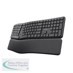 Trust Keyra Ergonomic Multidevice Wireless Keyboard Black 25707
