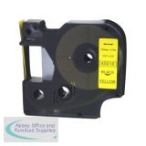 Compatible Dymo 45018 S0720580 Black on Yellow 12mm x 7m Pack of 5