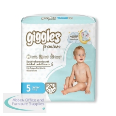 Giggles Junior Nappies 11-25kg Twinpack (Pack of 24) 2120