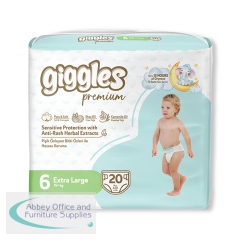 Giggles XL Nappies 15+kg Twinpack (Pack of 20) 2121