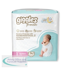 Giggles Newborn Nappies 2-5kg (Pack of 74) 2100