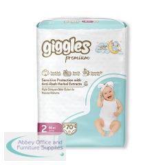 Giggles Mini Nappies 3-6kg Jumbo (Pack of 70) 2101