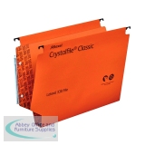 Rexel Crystalfile Classic 30mm Lateral File 300 Sheet Orange (25 Pack) 3000110